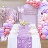 Sequin Table Runner Purple Table Runner 4 Pack 14x80 Inch