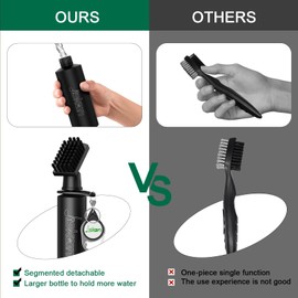 Jiskan Pro Golf Club Cleaner Brush Golf Groove Sharpener Tool with Retainer Clip and Squeeze Water Bottle 7.5 Inches Holds 4 Ounces of Water, Essentials Golf Bag Accessories Best Golf Gifts for Men