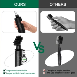Jiskan Pro Golf Club Cleaner Brush Golf Groove Sharpener Tool with Retainer Clip and Squeeze Water Bottle 7.5 Inches Holds 4 Ounces of Water, Essentials Golf Bag Accessories Best Golf Gifts for Men