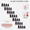 28Pcs Press on Nails Medium, Fake Nails with Designs, Light