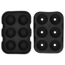 Molde de cubitos de hielo DIY de 6 cavidades Bandeja de molde para hacer bolas de hielo para Bar Fiesta Cóctel Uso Combo de moldes de hielo para whisk