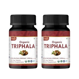 Organic Spree Triphala 120 Tablets | Amla, Haritaki & Bibhitaki | 1200mg per Serving | Organic and Natural | USDA Certified 120tab (2)