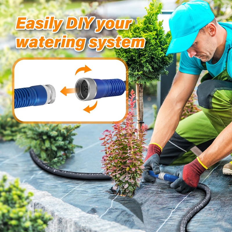 Winisok Upgrade Heavy Duty Soaker Hose 75FT, Thickened Flat Garden