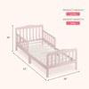 Dream On Me Classic Design Toddler Bed in Pink, Low-to-Floor