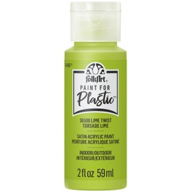 FolkArt Acrylic Craft Paint for Plastic Arts and Crafts Projects, Lime Twist, Indoor and Outdoor Formula, 2 fl oz, 36508