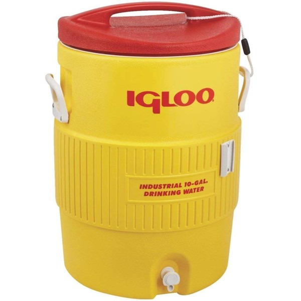 Igloo Water Cooler 10 Gallon Yellow / Red Hdpe 4101