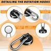 FINDMAG Magnetic Hooks with Swivel Carabiner, Neodymium Magnet Hooks for