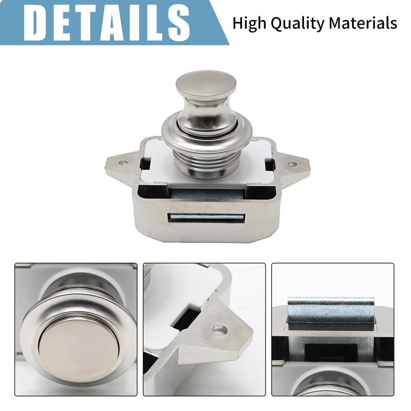 Hoypeyfiy Set of 10 Push Button Latch Cabinet Door Catch