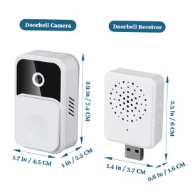 KONTONTY Smart Doorbell Camera Wireless Video Intercom Security Doorbell for Home Dorm Apartment Office Night Vision