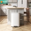 WLIVE 13 Gallon Stainless Steel Trash Can with Inner Bucket,