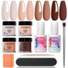 Modelones 10 Pcs Dip Powder Nail Kit Starter, 4 Colors
