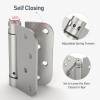 HOSOM 2 Pack, 4.0"x4.0" Adjustable Spring Hinge Door Closer Satin