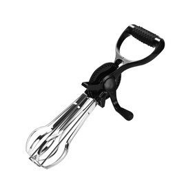 Fox Run Stainless Steel Manual Hand Mixer, Black Retro Style Egg Beater, 13" x 4"