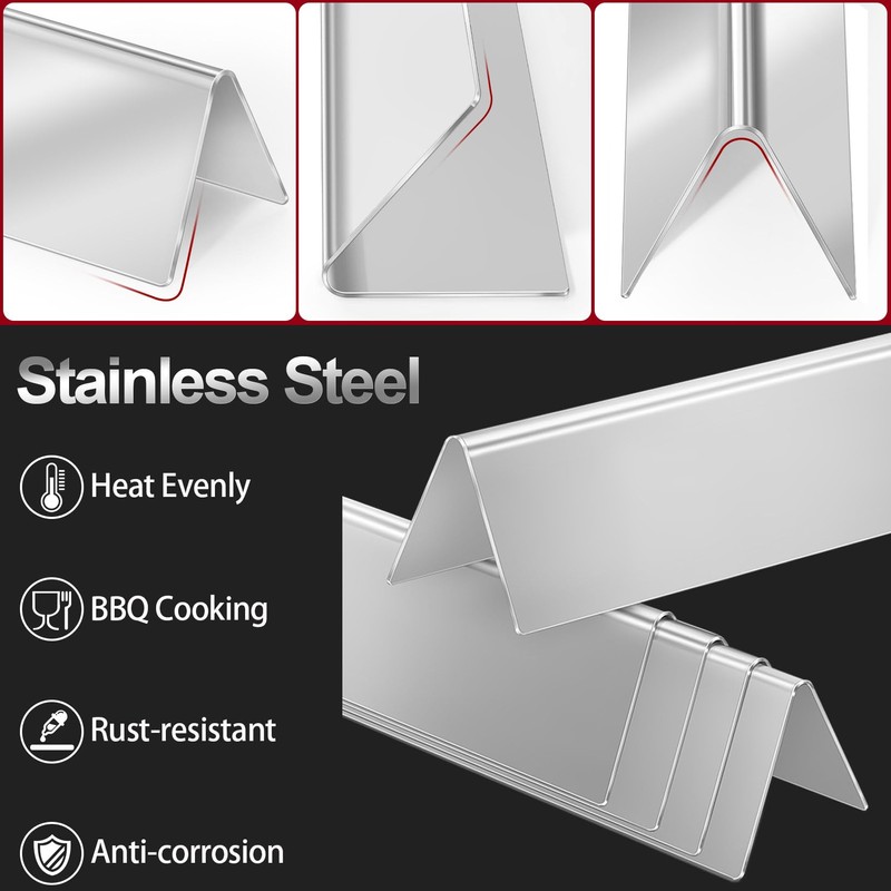 GasSaf 21.5" Flavorizer Bars Replace for Weber 7534, Genesis Silver
