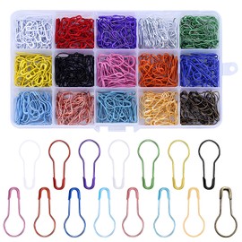 iJiZuo 450pcs Safety Pins with Clear Case(15 Colors)