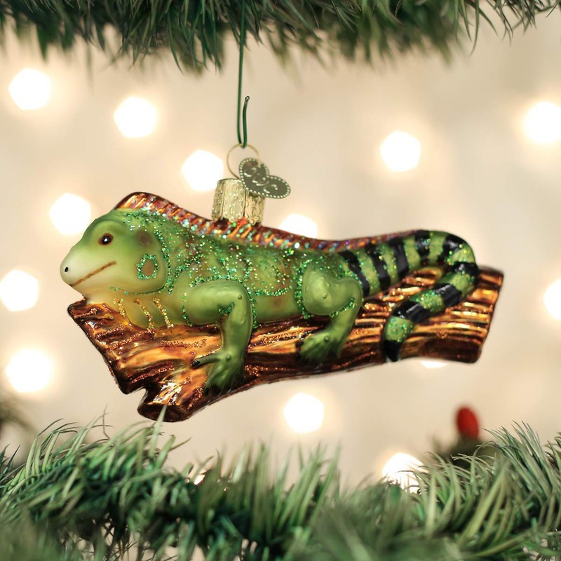Old World Christmas Adorno de Navidad del Viejo Mundo, Iguana