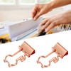 100 Pcs Binder Clips Metal Hollow Cat Shape Rose Gold