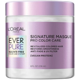L'Oreal Paris Hair Mask for Color Treated Hair, EverPure Sulfate Free Signature Masque Pro Color Care, 8 fl oz, Vegan Formula, Paraben Free, Dye Free, Gluten Free