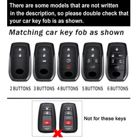 ontto 6-Button Key Cover Fit for Toyota Key Remote for Corolla Cross Venza RAV4 Prime Sienna Land Cruiser Fortuner Mirai 2018-up,Solid Car Key Holder with Key Chain,Blue-Red-Strips