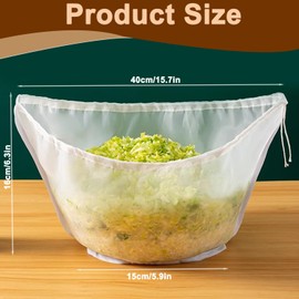 Pack of 4 Reusable Straining Cloth, Bowl-Shaped, Cheesecloth, Fine Mesh Cheesecloth, Washable Nut Milk Bag, Straining Cloth, Drawstring Design, Cheese Cloth for Tofu Juice, Cheese, Tea, Nut Milk,