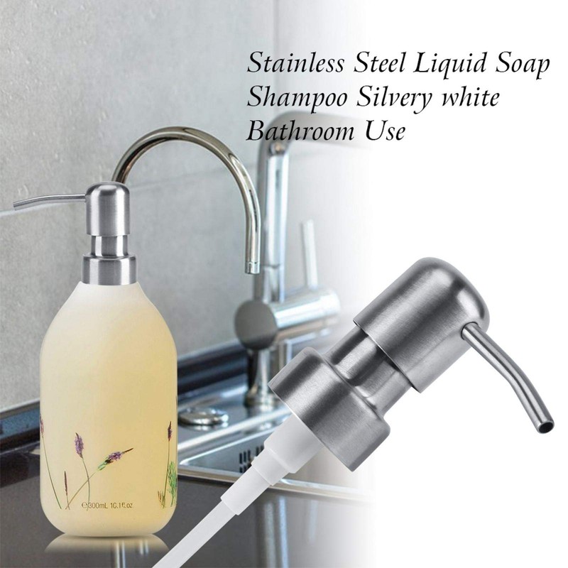 Alvinlite Soap Dispenser Pump Head Stainless Steel for 25 mm