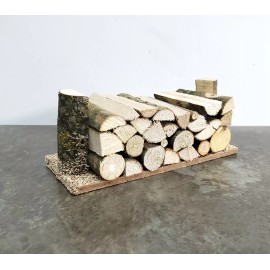 Streets Ahead Miniature Stack of Split Logs Kindling for Fireplace Firewood Pile Fairy Garden
