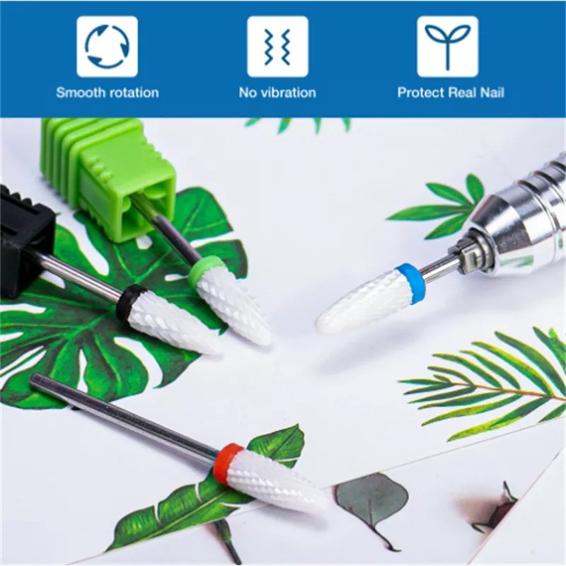 TO 5 Puntas Brocas De Ceramica Retiro De Gel Manicura