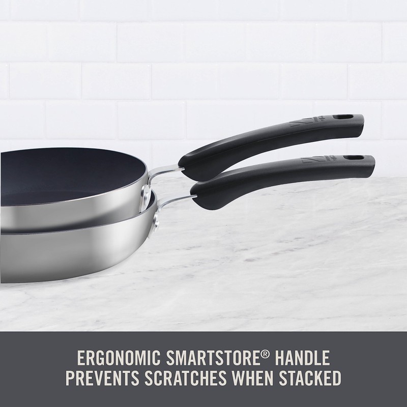 Zakarian by Dash TruPro Nonstick Stainless Steel 8" + 10"