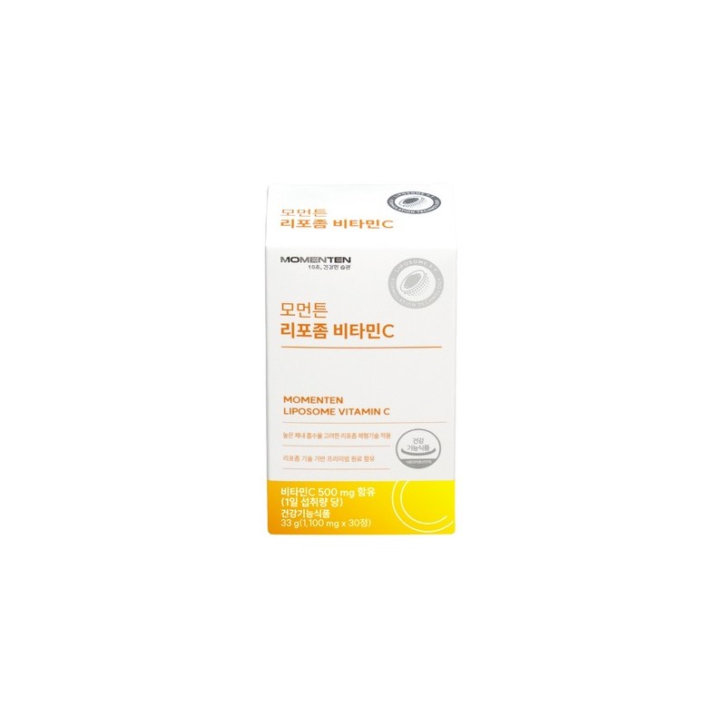 Momenton Liposome Vitamin C 30 Tablets 1 Box High-Concentration Premium
