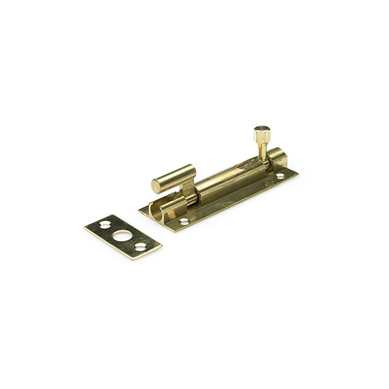 Merriway BH01405 75mm (3 inch) Polished Brass Cranked Necked Surface