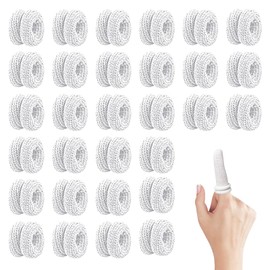 Finger Bandage,30Pcs Finger Bandages Tubular,Cotton Finger Cots,Thumb Bandage for Sports Work Kitchen Finger Protection