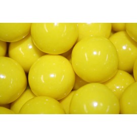 Bayside Candy 1" Large Gumballs - Colored Gumball Collection - Gumball Machine - Shimmer and Solid Colors (Yellow Gumballs 1" Large, 1LB)