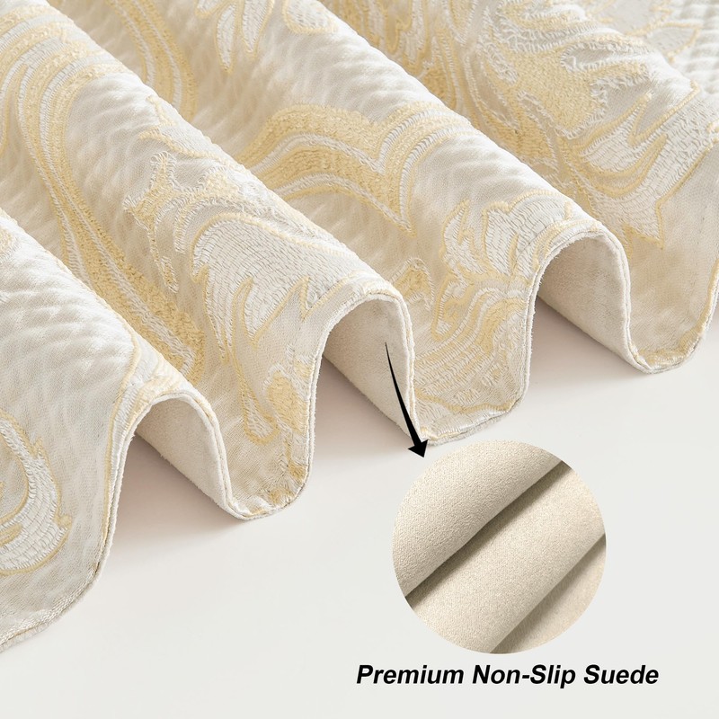 TOPLUXE Table Runner with Tassels, Jacquard Table Runner for Dining