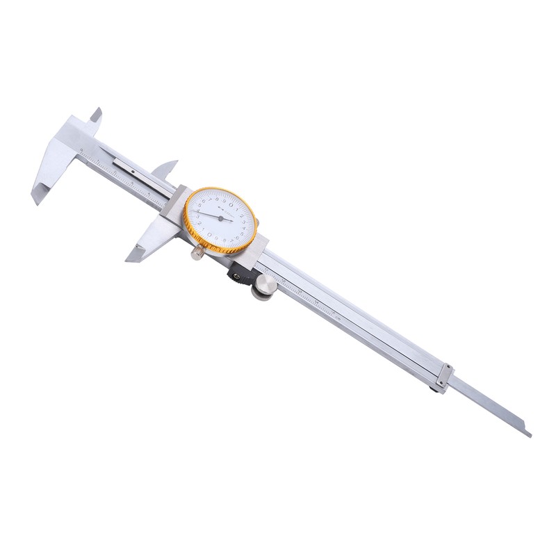 0150mm Dial Caliper Steel ShockProof Adjustable Vernier Caliper with Depth
