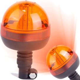 Retoo Rotating Beacon Warning Light 12 and 24 Volt, Rotating Beacon Indicator Light, Warning Light, Orange, All-Round Light, Waterproof, Warning Lights, Dustproof for Forklift, Tractor, Golf Cart