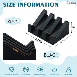 Silicone Soap Dish for Bar Soap Holder for Shower Bathroom Self Draining Waterfall Drying Tray Keep Soap Bars Dry Clean & Easy Cleaning (Grey, 2)