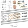 2 Pack Bifold Closet Track Kit, 36inch Length, Steel Track,
