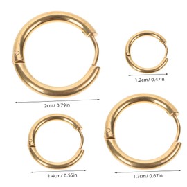 Beavorty 4 pairs Minimalist Hoop Earrings for Women Elegant Circle Ear Jewelry Hypoallergenic Design for Daily Wear and Special Occasions