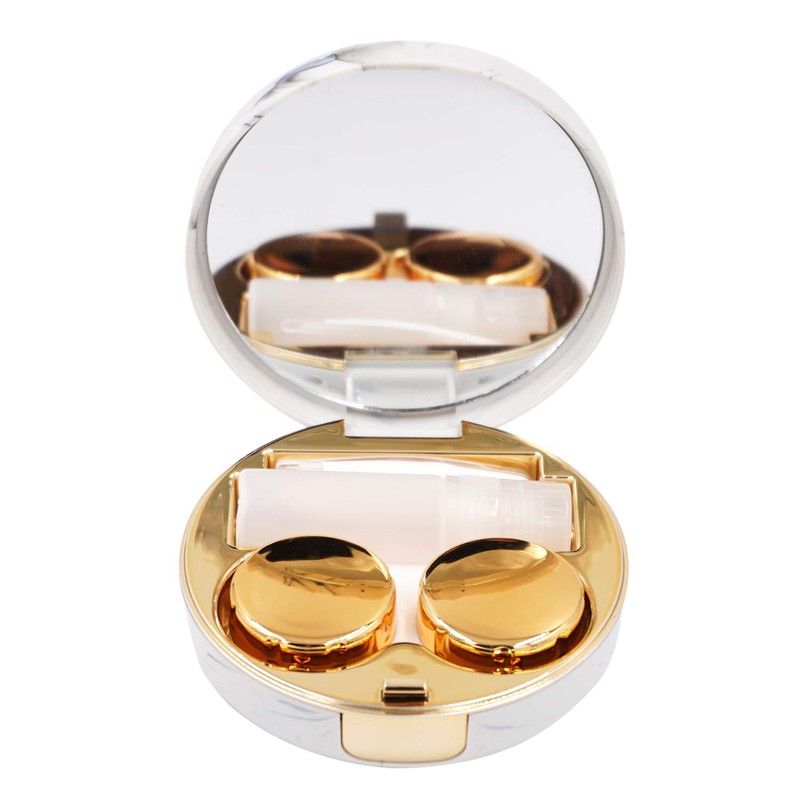 Honbay Fashion Marble Contact Lens Case Portable Contact Lens Box
