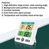 LCD Electronic Alarm Clock Temperature Humidity Monitoring Alarm for Indoor