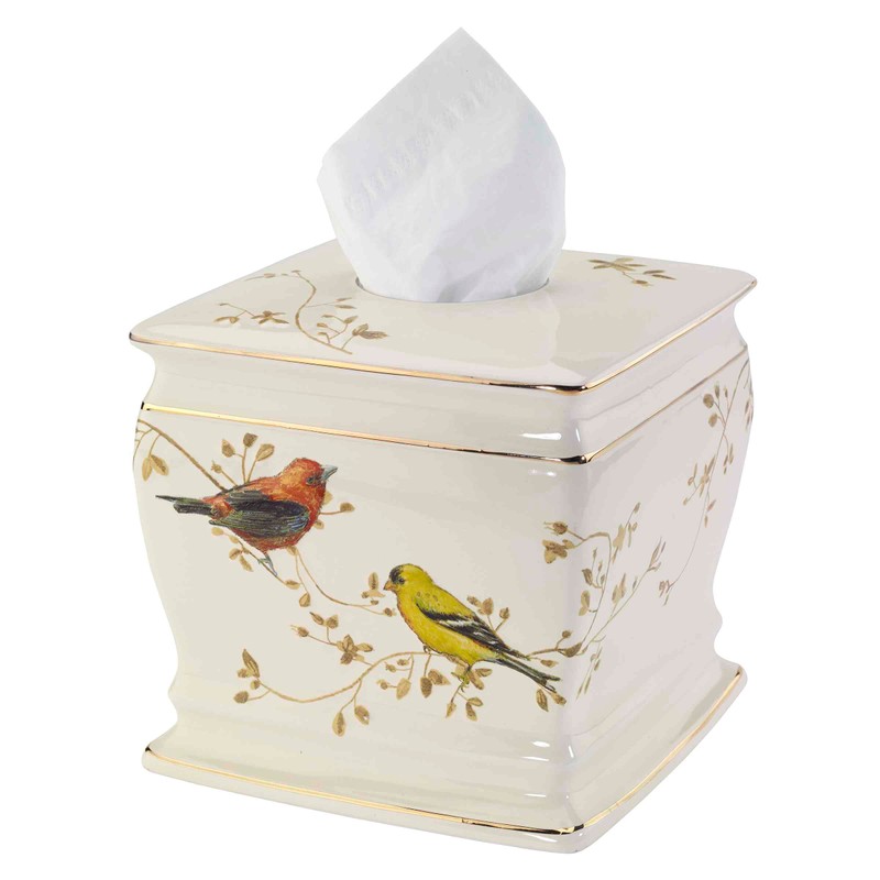 Avanti Linens - Tissue Box Cover, Decorative Countertop Accessories, Nature