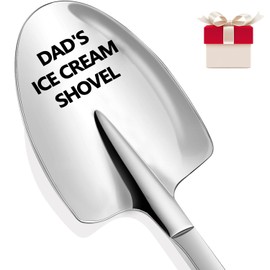 Gifts for Dad, Fathers Day Gifts from Daughter, Ice Cream Shovel for Christmas Gifts for Dad, Gifts for Men Funny Engraved Stainless Steel Spoon Shovel, Fathers Birthday Gifts(Black)