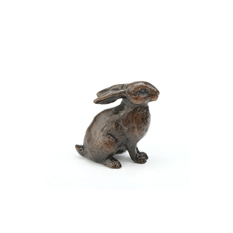 Butler & Peach Detailed Small Solid Bronze Bunny