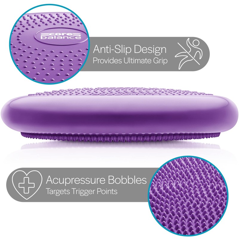 Core Balance Inflatable Wobble Cushion Stability Training Air Pad Board