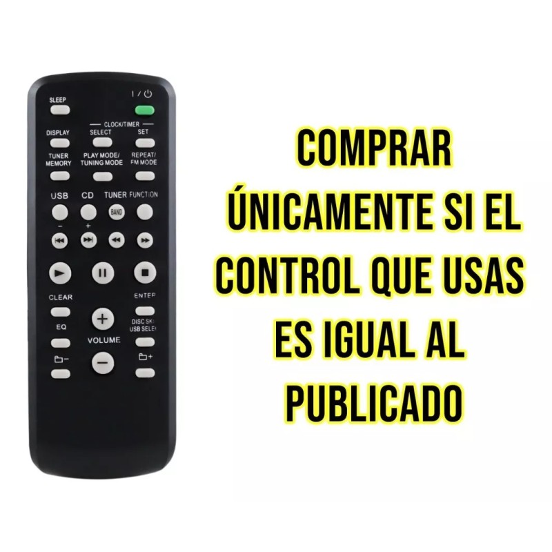 Control Compatible Con Sony Modular Estéreo Series Rm Audio