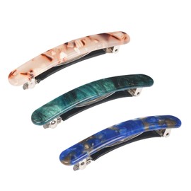 3PCS Hair Barrette for Women, French Hair Barrette Tortoise Shell Automatic Hair Clips for Thick Medium Volume Hair,Girls Women Hair Pin Retro Hair Clasp