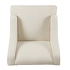 HomePop Upholstered Classic Swoop Arm Accent Chair Home Décor, Cream