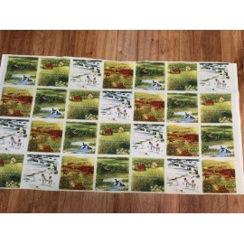 Quilting Cupboard Season's Best Country Quilt Blocks  24 x 44" cotton Fabric Panel sew  craft