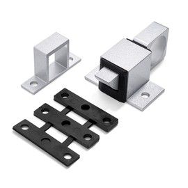 INIRET 2 Packs Self-Closing Gate Latches, Silver Spring Door Lock, Aluminum Alloy Security Latch for Windows, Cabinets & Gates