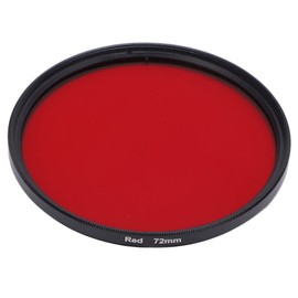 Red Camera Lens Filters, 82mm 77mm 72mm DSLR Digital Camera High Definition Camera Red Full Color Lens Filter Waterproof Oil Proof Camera Lens Filter with Lens Filter Case,for Most of DSLR(72mm)